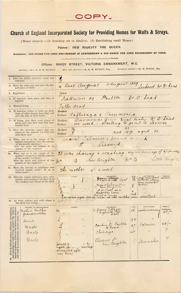 Large size image of Case 4171 3. Copy of application for G.  18 November 1893
 page 1
