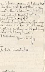 Image of Case 4171 10. Letter from Mrs H. suggesting both the boys leave their foster mother's care  21 October 1900
 page 2