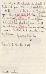 Image of Case 4171 17. Letter from Mrs H. giving the date the boys are to leave their foster mother and travel to the Home  23 November 1900
 page 2