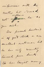 Image of Case 4171 21. Letter from Mrs B. about the home circumstances of H. and G's mother and stepfather  11 March 1901
 page 2