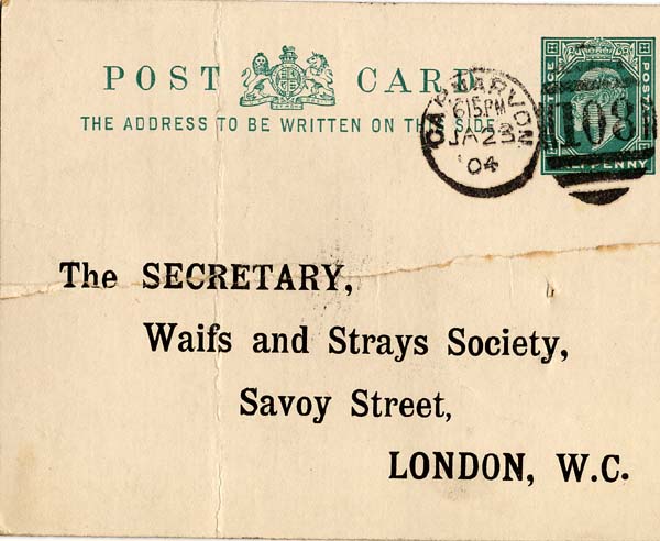 Large size image of Case 4199 3. Notice of change of situation  23 January 1904
 page 1