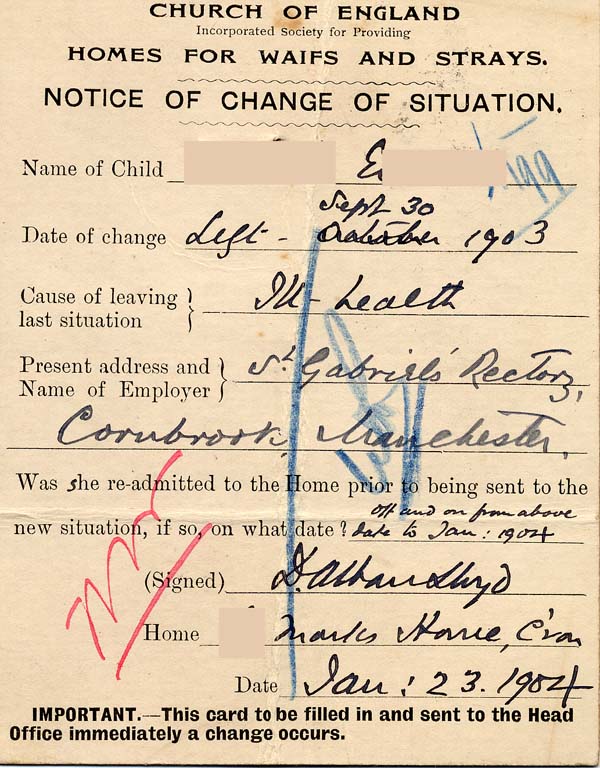 Large size image of Case 4199 3. Notice of change of situation  23 January 1904
 page 2