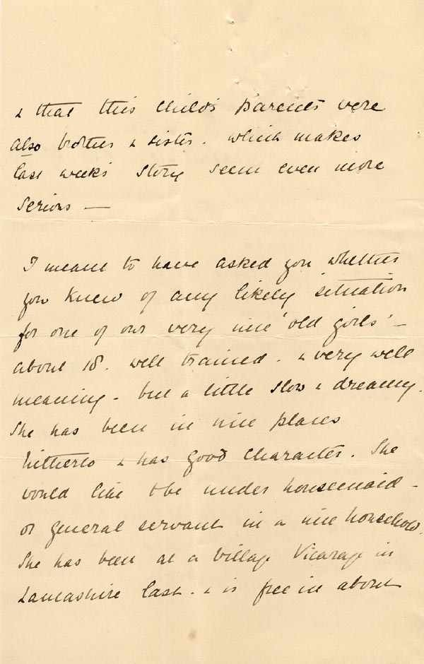 Large size image of Case 4215 3. Letter from R.'s case supervisor  29 March 1894
 page 2