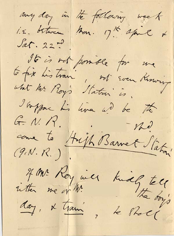 Large size image of Case 4220 3. Letter from Revd E. 15 April 1899
 page 2