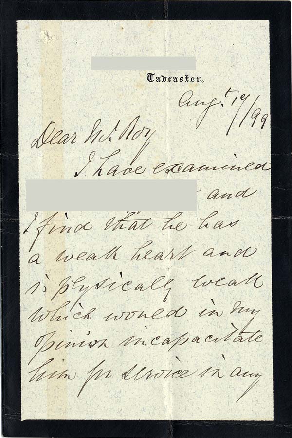 Large size image of Case 4220 5. Medical Report on R. 17 August 1899
 page 1
