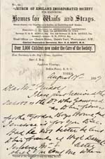 Image of Case 4220 4. Letter from Revd J. Roy, Honorary Secretary to the Appleton Home 17 August 1899
 page 1