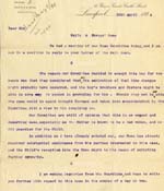 Image of Case 4284 3. Letter from George Norris  30 April 1894
 page 1