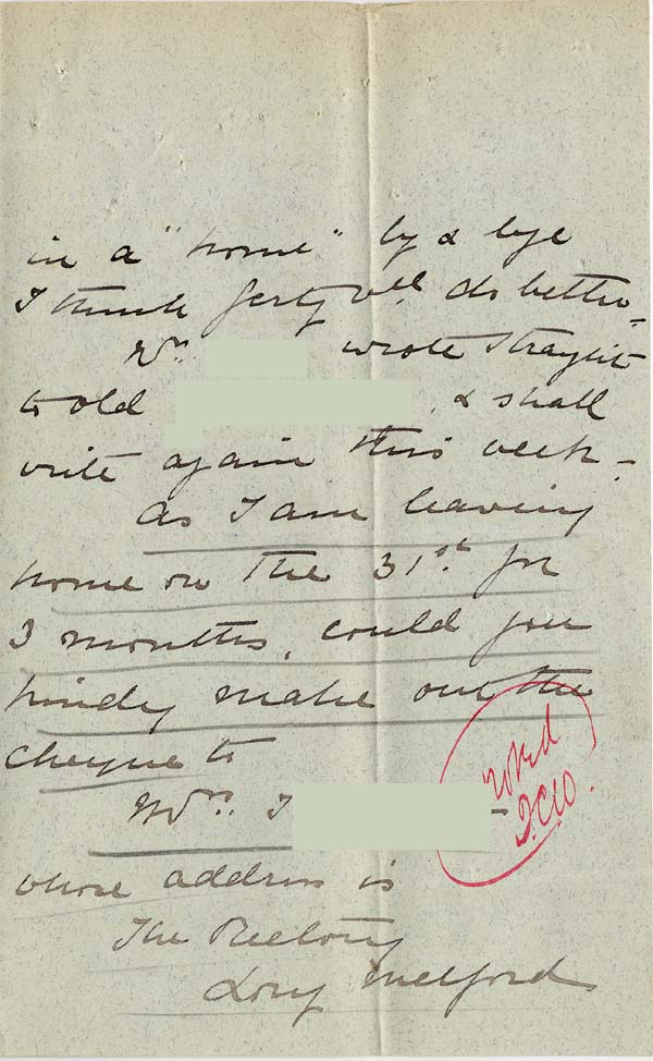 Large size image of Case 4488 9. Letter from Mrs Parker 25 October 1895
 page 3