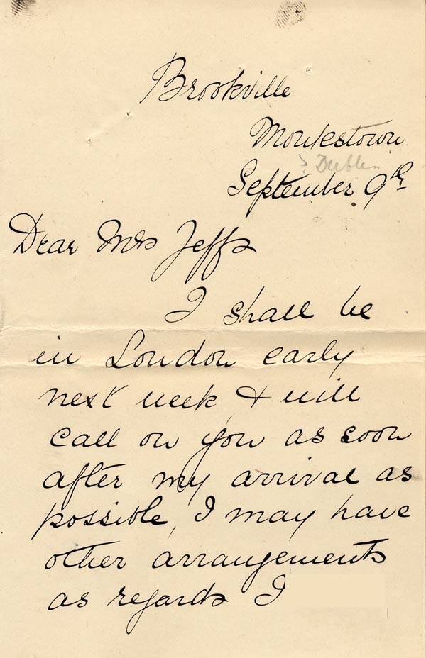 Large size image of Case 4664 4. Letter from I's mother 9 September 1900
 page 1