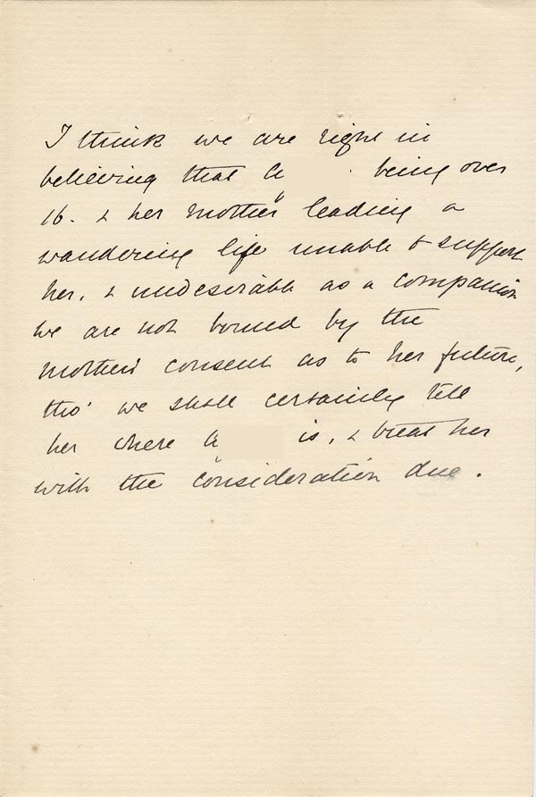 Large size image of Case 4770 7. Letter to Mr Rudolf  from Mary Butler 20 April 1895
 page 3