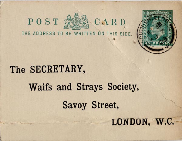 Large size image of Case 4776 13. Postcard from E's brother  6 August 1903
 page 1