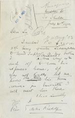 Image of Case 4776 10. Letter from E's brother  31 July 1903
 page 1