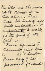 Image of Case 5008 22. Letter to Miss Woolley from St. John's Home 21 July 1899
 page 2