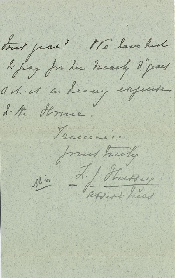Large size image of Case 5504 6. Letter from St Michael's Home 29 February 1904
 page 2