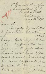 Image of Case 5505 3. Letter from St Michael's Home 14 August 1896
 page 1