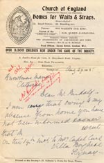 Image of Case 5505 8. Letter from St Faith's Home 29 August 1905
 page 1