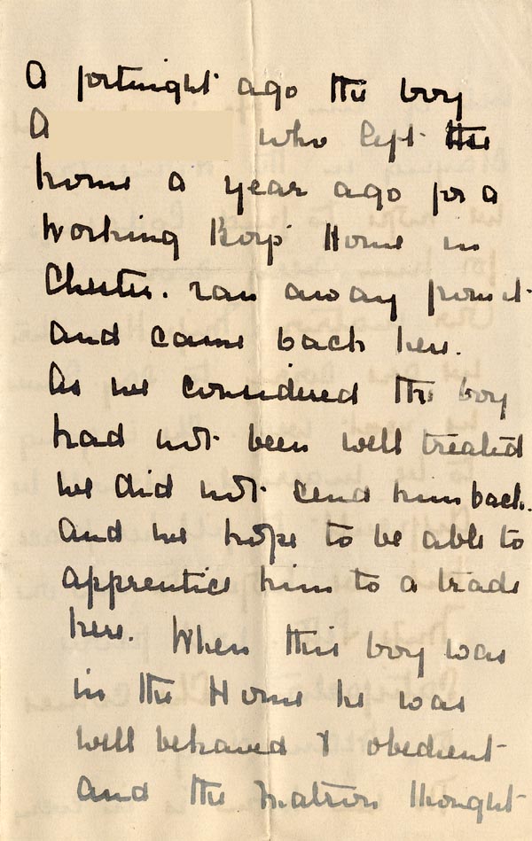 Large size image of Case 5929 2. Letter from the Honorary Secretary of the Rock Ferry Home  5 April 1897
 page 2