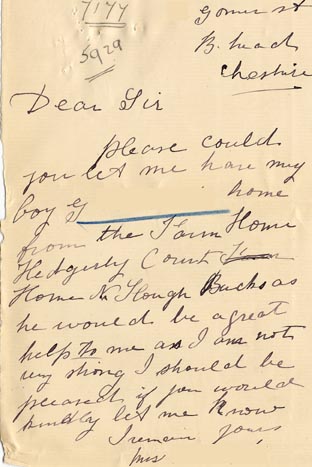 Large size image of Case 5929 7. Letter from G's mother  December 1904
 page 1