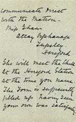Image of Case 5959 7. Letter from the Atlay Orphanage agreeing to take F.  23 April 1897
 page 2