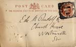 Image of Case 5977 3. Postcard from Revd H.  7 June 1897
 page 1