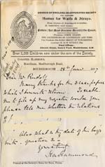 Image of Case 5977 4. Letter from Colonel Hammond of the Talbot Home 28 June 1897
 page 1
