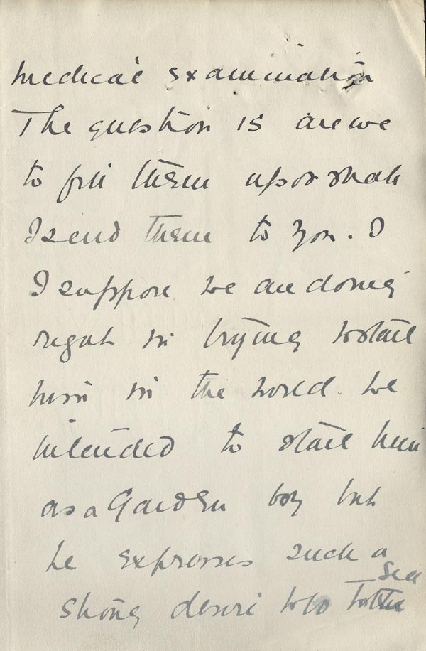 Large size image of Case 6001 2. Letter from Mrs Mansfield concerning J's health  22 November 1897
 page 3