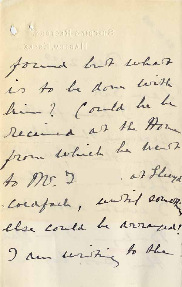 Large size image of Case 6001 42. Letter from Miss Williams asking what arrangements can be made for J.  21 December 1910
 page 2
