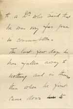 Image of Case 6001 3. Letter from Revd Macy reporting that J. has consumption [tuberculosis]  20 April 1900
 page 2