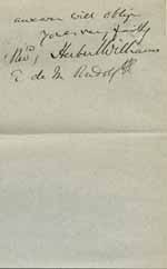 Image of Case 6001 6. Letter from Revd Williams about J. seeing his sister  7 August 1900
 page 3