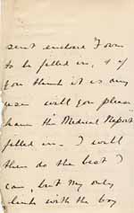 Image of Case 6001 16. Letter from Miss Williams about applying to a Dr Barnardo's Home  5 November 1907
 page 2