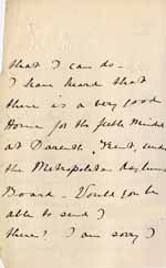 Image of Case 6001 18. Letter from Miss Williams giving news of Dr Barnardo's Homes and suggesting a Metropolitan Asylums Board Home in Darenth, Kent  19 December 1907
 page 2