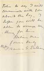 Image of Case 6001 42. Letter from Miss Williams asking what arrangements can be made for J.  21 December 1910
 page 3