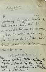 Image of Case 6024 2. Note which had been attached to the front of the application form  nd
 page 1