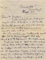 Image of Case 6024 3. Letter from A's employer Mrs B., asking for help finding a retirement home for A.  3 June 1941
 page 1