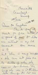 Image of Case 6024 5. Letter from Mrs B. about A's past history  13 June 1941
 page 1