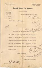 Image of Case 6213 5. Form detailing Industrial Schools Committee decision  21 November 1901
 page 1