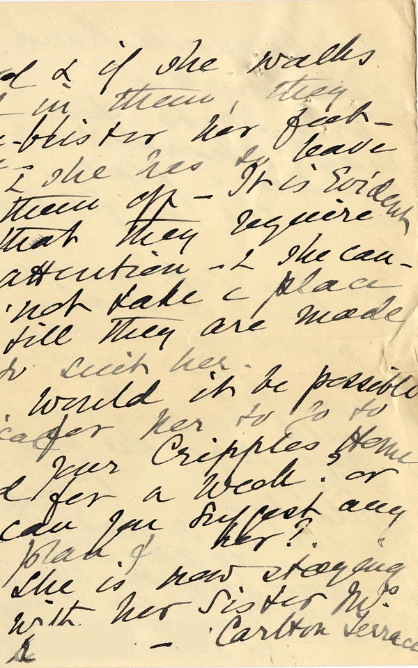 Large size image of Case 6351 12. Letter from Mrs Brandreth, Sec. of Rose Cottage Home For Girls to Edward Rudolf 1 March 1904
 page 3