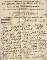 Image of Case 6351 3. Postcard from Mrs Brandreth, Sec. of Rose Cottage Home For Girls to Edward Rudolf  2 March 1898
 page 2
