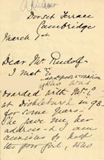 Image of Case 6351 12. Letter from Mrs Brandreth, Sec. of Rose Cottage Home For Girls to Edward Rudolf 1 March 1904
 page 1
