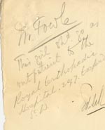 Image of Case 6351 13. Note from Edward Rudolf to Mr Fowle c. 2 March 1904
 page 1