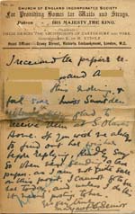 Image of Case 6424 8. Card from Miss Senior saying that Miss Snowden at St Olave's Home will take A.  8 February 1902
 page 2