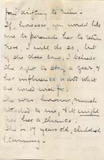 Image of Case 6424 22. Letter from Miss Snowden about A's dismissal from her situation and her character  13 August 1903
 page 3