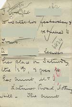 Image of Case 6424 24. Letter from Miss Snowden informing Revd Edward Rudolf of A's return to her aunt  [September 1903]
 page 2