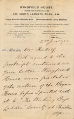 Image of Case 6537 7. Letter from Mr C.A. Stein setting out the Wingfield House authorities views on the running of the Home  23 June 1900
 page 1