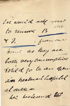 Large size image of Case 8455 8. Note from Bersted Home requesting J's removal  23 September 1902
 page 2