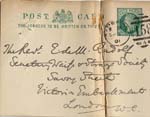 Image of Case 8473 4. Postcard from Mr Simms, Cambridge Home to Edward Rudolf  1 September 1901
 page 1