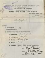 Image of Case 8587 10. Report about E. on a standard form  23 November 1909
 page 1