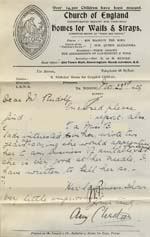 Image of Case 8587 11. Letter from St Nicholas' Home enclosing the above report  23 November 1909
 page 1