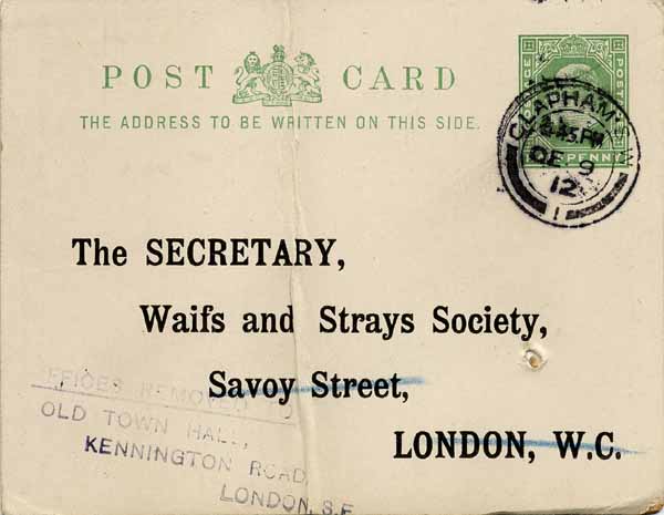 Large size image of Case 8625 31. Notice of change of situation  9 December 1912
 page 1