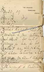 Image of Case 8625 14. Letter from the Penkridge Home concerning E's decision to leave her position  29 May 1909
 page 1